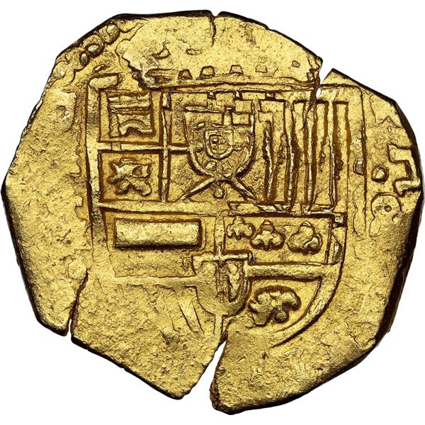 SPAIN, Madrid, gold cob 8 escudos, Philip IV, assayer not visible (early to mid-1640s), denomination