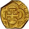 Image 2 : SPAIN, Seville, gold cob 2 escudos, 1632 R, unique, NGC MS 62, finest and only example in NGC census