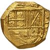Image 1 : COLOMBIA, Bogotá, gold cob 2 escudos, Philip IV, assayer not visible (A below mintmark NR to left, m