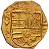 Image 1 : COLOMBIA, Bogotá, gold cob 2 escudos, (1636), assayer A below mintmark NR to left, dots in dimple-ri
