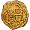 Image 2 : COLOMBIA, Bogotá, gold cob 2 escudos, (1636), assayer A below mintmark NR to left, dots in dimple-ri