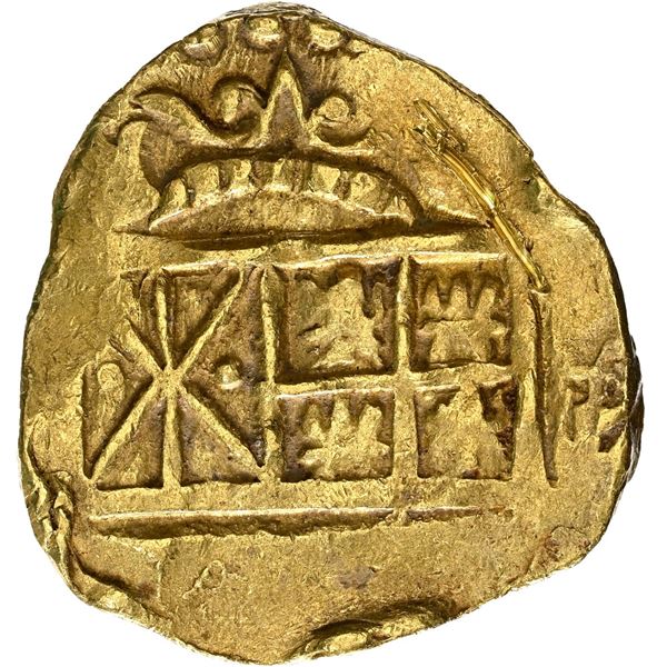 COLOMBIA, Bogotá, gold cob 2 escudos, 1699 (ARCE), rare, NGC AU details / obv scratched.