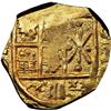 Image 1 : COLOMBIA, Bogotá, gold cob 2 escudos, 1705, no assayer (Arce), Charles II posthumous, NGC MS 62 (171
