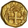 Image 2 : COLOMBIA, Bogotá, gold cob 2 escudos, 1750/49, assayer not visible (S to left), very rare, NGC XF de