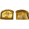 Image 1 : Small cut piece of a gold "finger" bar, 1.3 oz troy (40.38 grams), marked with fineness XXI: (21.5K)