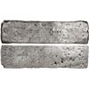 Image 1 : Silver "tumbaga" bar M-136, 6.18 lb av (2803 grams), with markings of fineness IV9cccc (1900/2400), 