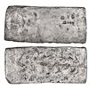 Image 1 : Silver "tumbaga" bar M-19, 5.25 lb av (2381 grams), with markings of fineness 9CCCCLXX (970/2400), s