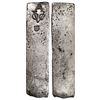 Image 1 : Neatly formed Dutch silver ingot, 62 oz troy (1933 grams), about 98.5% fine, with markings of VOC (D