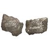 Image 1 : Small Spanish colonial silver "plata corriente" cut piece with partial tax stamp (early to mid-1500s