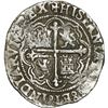 Image 2 : MEXICO, Mexico City, cob 4 reales, Philip II, assayer O below mintmark oM to left.