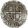 Image 2 : MEXICO, Mexico City, cob 4 reales, Philip II, assayer O below mintmark oM to left.