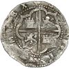 Image 2 : PERU, Lima, cob 4 reales, Philip II, assayer Diego de la Torre, P-4 to left, *-oD to right.