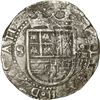Image 1 : SPAIN, Seville, cob 8 reales, Philip II, assayer Gothic D at 4 o'clock outside tressure on reverse.