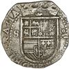 Image 1 : SPAIN, Seville, cob 8 reales, Philip II, assayer Gothic D at 4 o'clock outside tressure on reverse.
