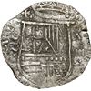 Image 1 : SPAIN, Valladolid, cob 4 reales, Philip II, assayer oA above denomination oIIII to right, cross-fleu