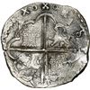Image 2 : SPAIN, Valladolid, cob 4 reales, Philip II, assayer oA above denomination oIIII to right, cross-fleu
