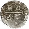 Image 2 : SPAIN, Seville, cob 2 reales, Philip II, assayer not visible (Gothic D on reverse).