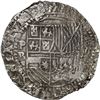Image 1 : BOLIVIA, Potosí, cob 8 reales, Philip II, assayer B (5th period, early style), Grade 1, ex-Morse.