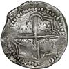 Image 2 : BOLIVIA, Potosí, cob 8 reales, Philip III, assayer B, rare, no Grade on certificate.