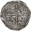 Image 2 : BOLIVIA, Potosí, cob 8 reales, Philip III, assayer R (curved leg), Grade 1.