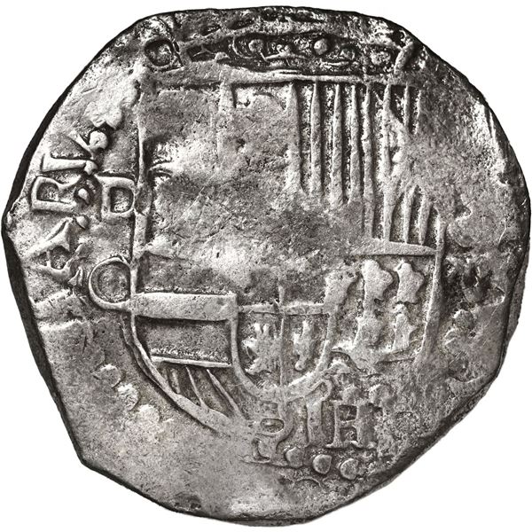 BOLIVIA, Potosí, cob 8 reales, Philip III, assayer C, rare, Grade 1, ex-Morse.