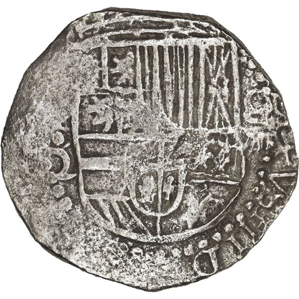BOLIVIA, Potosí, cob 8 reales, Philip III, assayer Q/C, rare, Grade 1, ex-Morse.