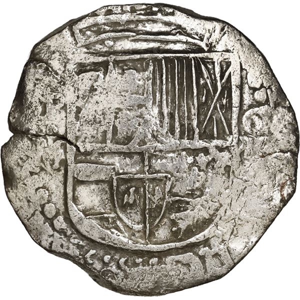 BOLIVIA, Potosí, cob 8 reales, Philip III, assayer M (pre-dated type), Grade 1.