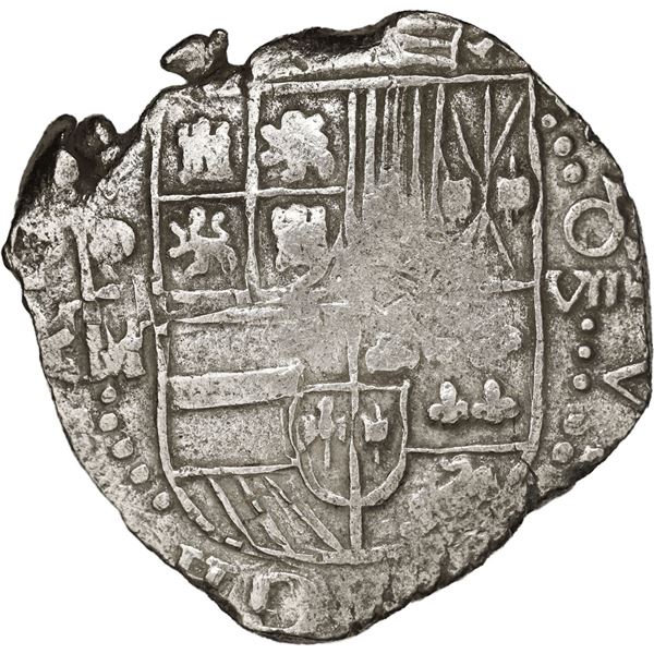 BOLIVIA, Potosí, cob 8 reales, 1617 M, Grade 1, ex-Morse.