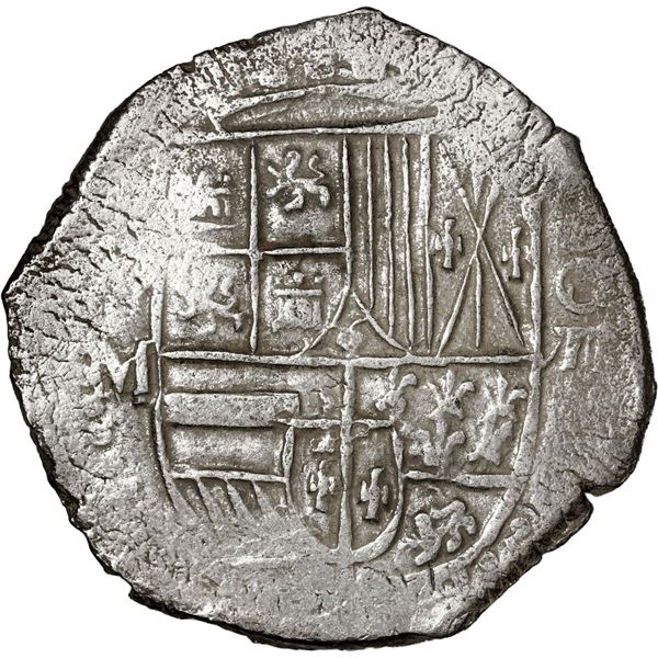 BOLIVIA, Potosí, cob 8 reales, (1617) M, Grade 1.