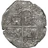 Image 2 : BOLIVIA, Potosí, cob 8 reales, 1620 T, mintmark retrograde P over normal P, Grade 1, ex-Morse.