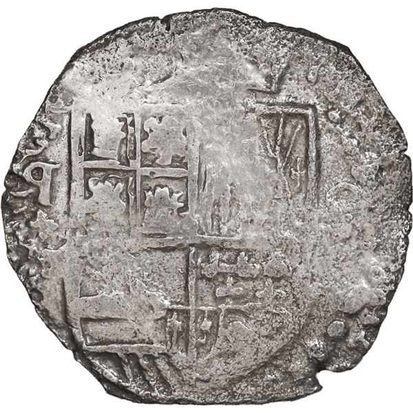 BOLIVIA, Potosí, cob 8 reales, 1620 T, quadrants of cross transposed, mintmark retrograde P, Grade 1