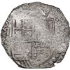 Image 1 : BOLIVIA, Potosí, cob 8 reales, 1620 T, quadrants of cross transposed, mintmark retrograde P, Grade 1
