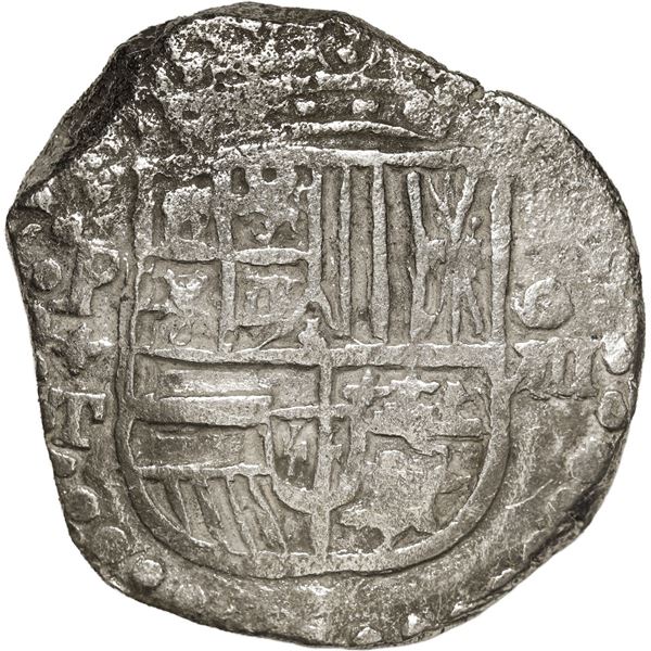 BOLIVIA, Potosí, cob 8 reales, Philip III, assayer T, Grade 1, ex-Morse.