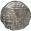 Image 1 : BOLIVIA, Potosí, cob 8 reales, Philip III, assayer T, cross and bottom part of shield transposed