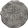 Image 2 : BOLIVIA, Potosí, cob 8 reales, Philip III, assayer T, cross and bottom part of shield transposed