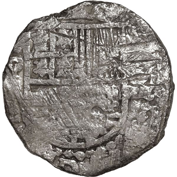 BOLIVIA, Potosí, cob 8 reales, Philip III, assayer not visible, Grade 3.