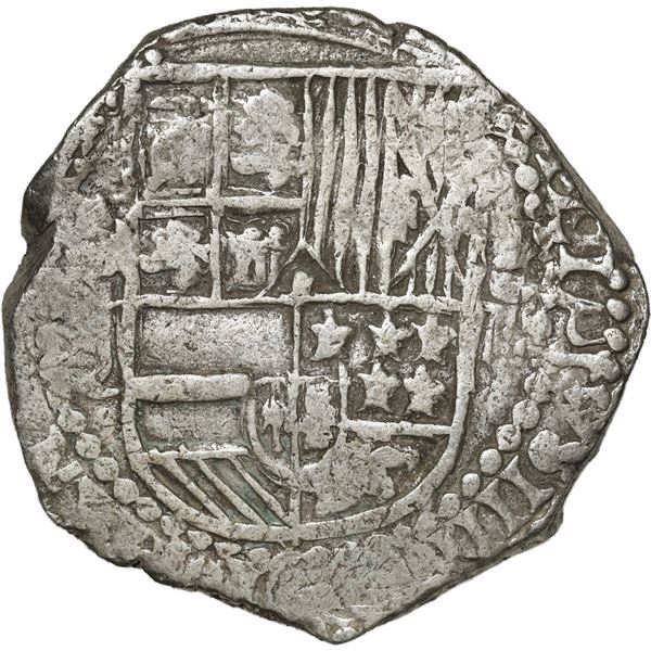 BOLIVIA, Potosí, cob 4 reales, Philip III, assayer Q, Grade 1, ex-Morse.
