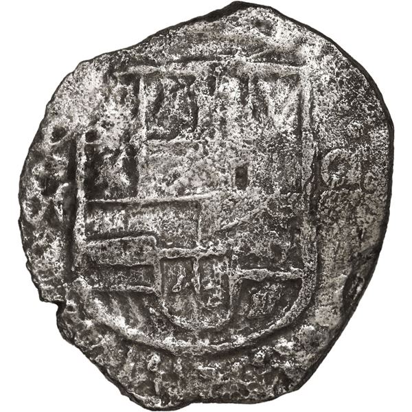 BOLIVIA, Potosí, cob 4 reales, 1617 M, Grade 2, ex-Morse.