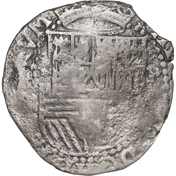 PERU, Lima, cob 2 reales, Philip II, assayer Diego de la Torre, *-ii to left, P-oD to right, Grade 3