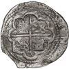 Image 2 : PERU, Lima, cob 2 reales, Philip II, assayer Diego de la Torre, *-ii to left, P-oD to right, Grade 3