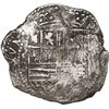 Image 1 : BOLIVIA, Potosí, cob 8 reales, Philip II, assayer B (4th period), Grade 1.