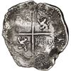 Image 2 : BOLIVIA, Potosí, cob 8 reales, Philip II, assayer B (4th period), Grade 1.