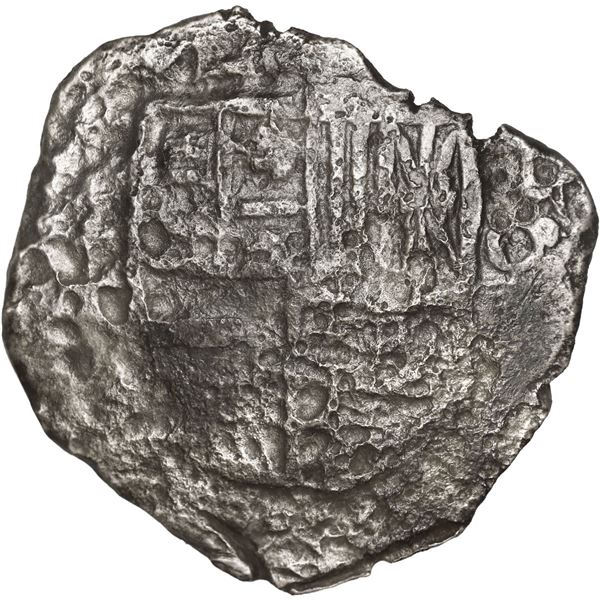 BOLIVIA, Potosí, cob 8 reales, Philip III, assayer T, Grade 3.