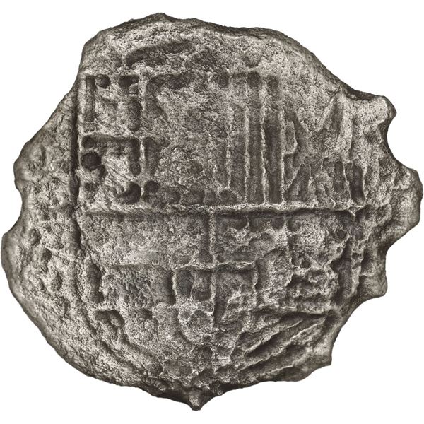 BOLIVIA, Potosí, cob 8 reales, Philip III, assayer not visible, Grade 3, ex-Morse.