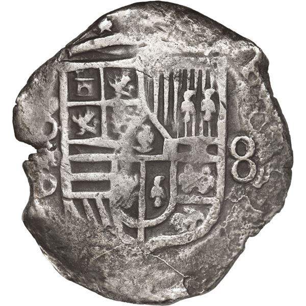 MEXICO, Mexico City, cob 8 reales, Philip IV, assayer D (1620s).