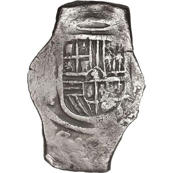 MEXICO, Mexico City, cob 8 reales, Philip IV, assayer P, neat shape.