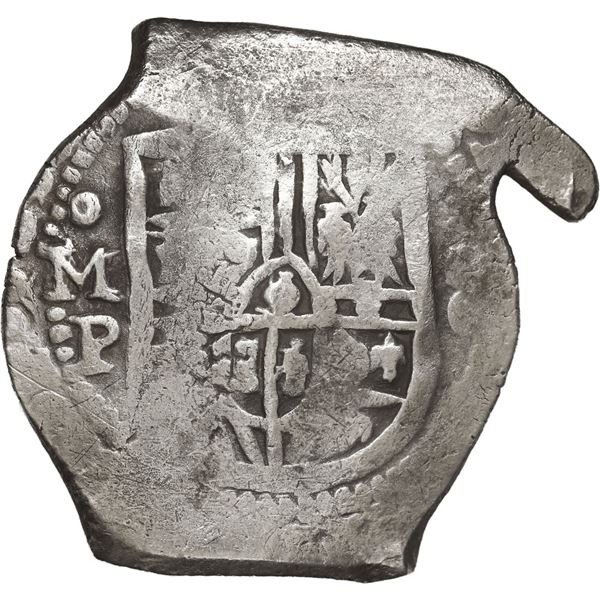 MEXICO, Mexico City, cob 8 reales, Philip IV, assayer P, neat shape.