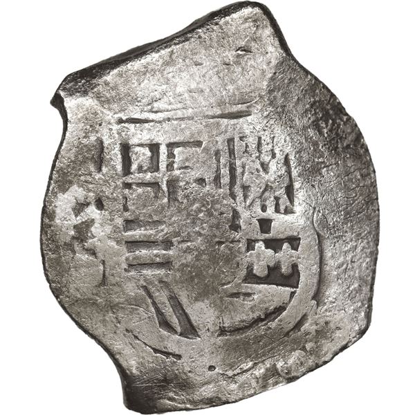 MEXICO, Mexico City, cob 8 reales, Philip IV, assayer not visible (P), canvas impression on obverse.