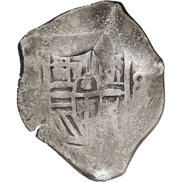 MEXICO, Mexico City, cob 8 reales, Philip IV, assayer not visible (P).