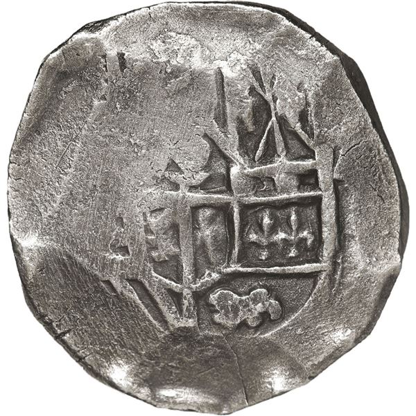 MEXICO, Mexico City, cob 4 reales, Philip IV, assayer not visible (D, early 1630s).